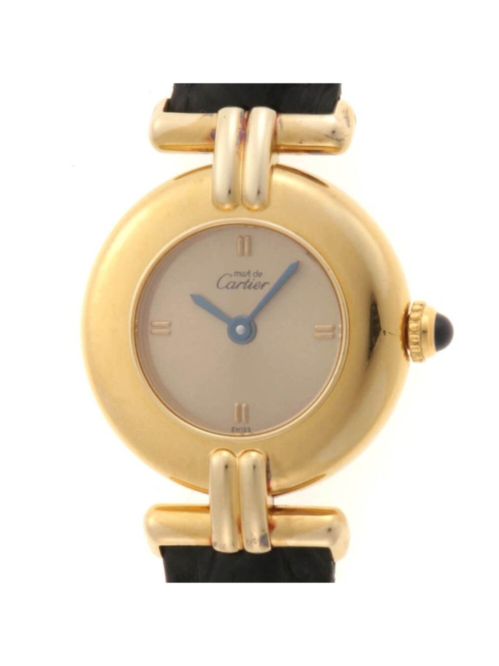 Cartier Must Colisee SM Leather Gold Watch